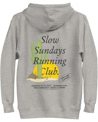 Anchor and Crew - Heather Cactus Slow Sundays Running Club Cotton Blend Hoodie - Lyst