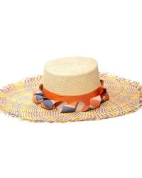 ORTUS - Neutrals Maracuya Straw Boater Hat - Lyst