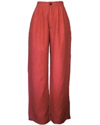 Larsen and Co - Pure Linen Portofino Trousers In Copper - Lyst