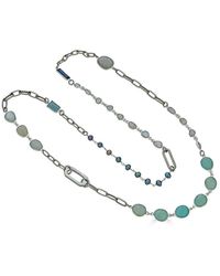 Loni Paul Jewelry - Moonstone, Kyanite, Aquamarine & Pearl Long Necklace - Lyst