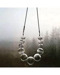 Laura Daili - Neutrals Classic Blown Glass Bubbles Necklace - Lyst