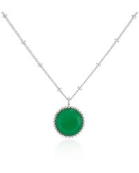 Auree - Barcelona May Birthstone Necklace Chrysoprase - Lyst
