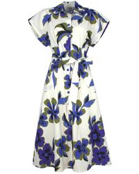 Lalipop Design - Floral Print Cotton Shirt Dress. - Lyst