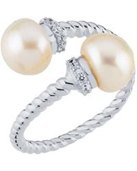 LINYA JEWELLERY - Twisted Spiral Pearl Ring - Lyst