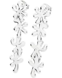 Lucy Quartermaine - Solid Sterling Four Drop Splash Earrings - Lyst