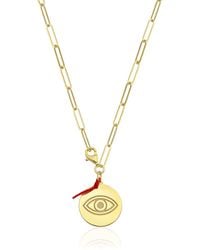 The Pheia - Evil Eye Medallion Necklace - Lyst