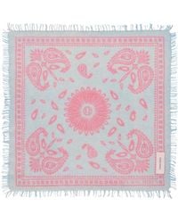 PUR SCHOEN - Maxi Bandana Scarf Bleu-Flamingo - Lyst
