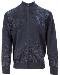lords of harlech - Frederick Paisley Full-zip Cardigan - Lyst