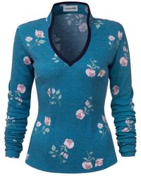LA FEMME MIMI - Long Sleeved Top With Roses - Lyst
