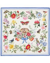 Fable England - Agnes Tales Square Silk Blend Scarf - Lyst