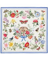 Fable England - Agnes Tales Square Silk Blend Scarf - Lyst