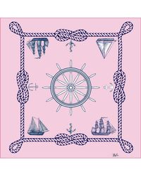 Ralufineart - Silk Neckerchief Nautical Chic Pink - Lyst