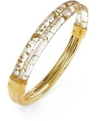 Gold & Honey - Ridge Lucite Hinge Bangle - Lyst