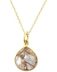 Harfi - Vermeil Plated Herkimer Diamond April Birthstone Necklace - Lyst