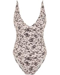 Pcfg - The Solar Reflections Low Back V-Neck Swimsuit - Lyst