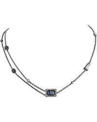 SALLY SKOUFIS - Polarity Necklace With Natural Diamond & Labradorite - Lyst