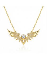Ormiro - Winged Heart Vermeil Necklace - Lyst