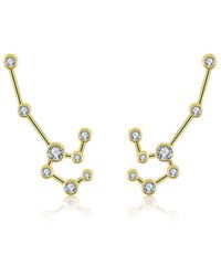 Genevieve Collection - Leo Zodiac Constellation Earring 18K & Diamond - Lyst