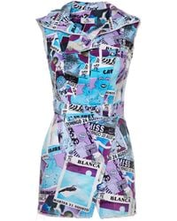 Brenda Agradi - Ibiza Style Printed Asymmetrical Party Minidress - Lyst