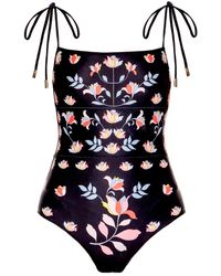 Jessie Zhao New York - Midnight Garden Reversible One-Piece Swimsuit - Lyst