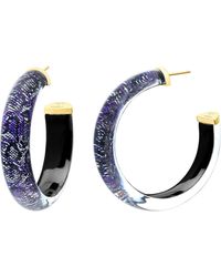 Gold & Honey - Snake Skin Medium Illusion Hoops - Lyst