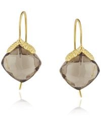 MOUNIR LONDON - Smoky Quartz Diya Earrings - Lyst