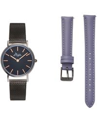 Bermuda Watch Company - Annie Apple Metanoia Rose Gunmetal Petite Interchangeable - Lyst