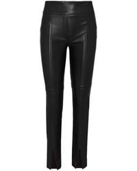 The Extreme Collection - Berenice Moka Faux Leather Trousers - Lyst