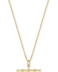 Jewelbird - Bamboo Diamond T Bar Necklace - Lyst