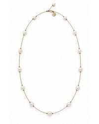 Lalinde - Neutrals Pearl Wrap Necklace - Lyst