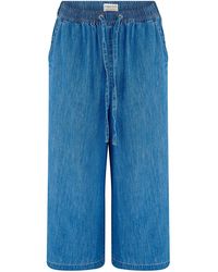 Sugarhill - Annemarie Cropped Trousers, Mid Denim - Lyst