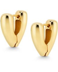 Nialaya - Heart Hoop Earrings - Lyst