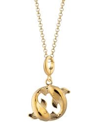 Lily Charmed - Plated Koi Fish Pisces Zodiac Charm Necklace - Lyst