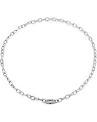 SALLY SKOUFIS - Shadow Chain Necklace With Natural Sapphire - Lyst