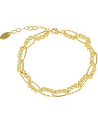 Spero London - Sterling Paperclip & Beaded Twisted Chain Bracelet - Lyst