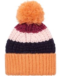 Cara & The Sky - Phoebe Stripe Beanie Bobble Hat - Lyst