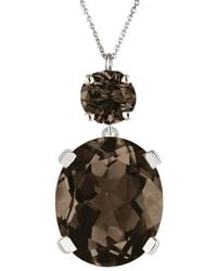 Augustine Jewels - Smoky Quartz Drop Necklace - Lyst
