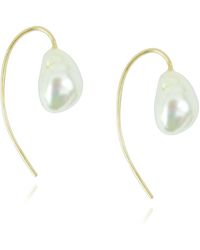 MOUNIR LONDON - Keshi Pearl Fish Hook Earrings - Lyst