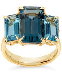 Dinny Hall - Trinny Trilogy London & Swiss Topaz Cocktail Ring - Lyst
