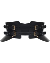 Haute Cuir - Peplum Maia Leather Corset Belt - Lyst