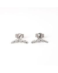 Belinda Jewelz - Gemstone Crawler Stud Earrings - Lyst