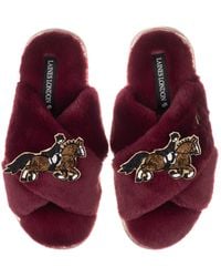 Laines London - Classic Laines Slippers With Dressage Horse Brooches - Lyst