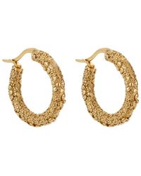 Ballinger Jewellery - Molten Meadow Floral Medium Everyday Hoops - Lyst