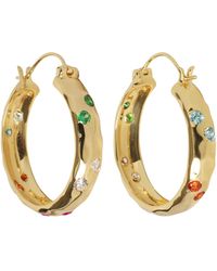 YAA YAA LONDON - Luxury Jewel Hoop Earrings - Lyst