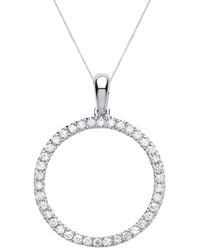 Augustine Jewels - Diamond Circle Pendant - Lyst