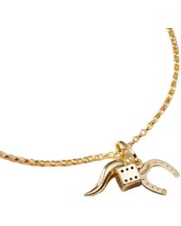Posh Totty Designs - Gold Lucky Charms Bracelet - Lyst