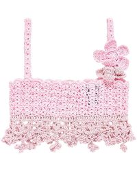 Andreeva - Vanilla Handmade Crochet Top - Lyst