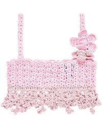 Andreeva - Vanilla Handmade Crochet Top - Lyst