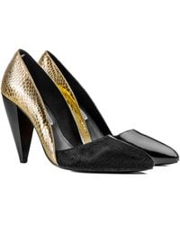 Rosamund Muir London - Romera Duo Texture & Cobra Print Heels - Lyst