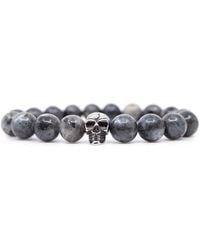 Shar Oke - Larvikite & Skull Beaded Bracelet - Lyst